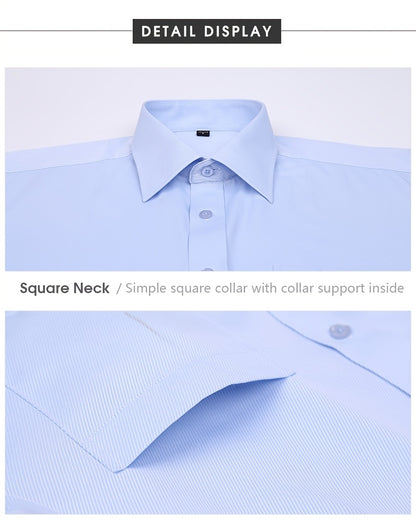 2025 New Men'S French Shirt Double-Barrel Sleeve Business Formal with Premium Cufflinks, Wedding Banquet Office Elegant Slim Fit