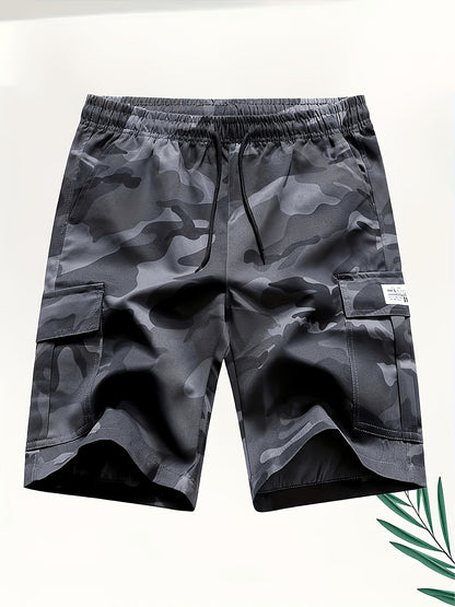 3pcs Set Of Camouflage Work Casual Sports Shorts with Large Pockets, Summer Quick-dry Breathable Shorts with Elastic Waistband, Perfect for Outdoor, for Teenager