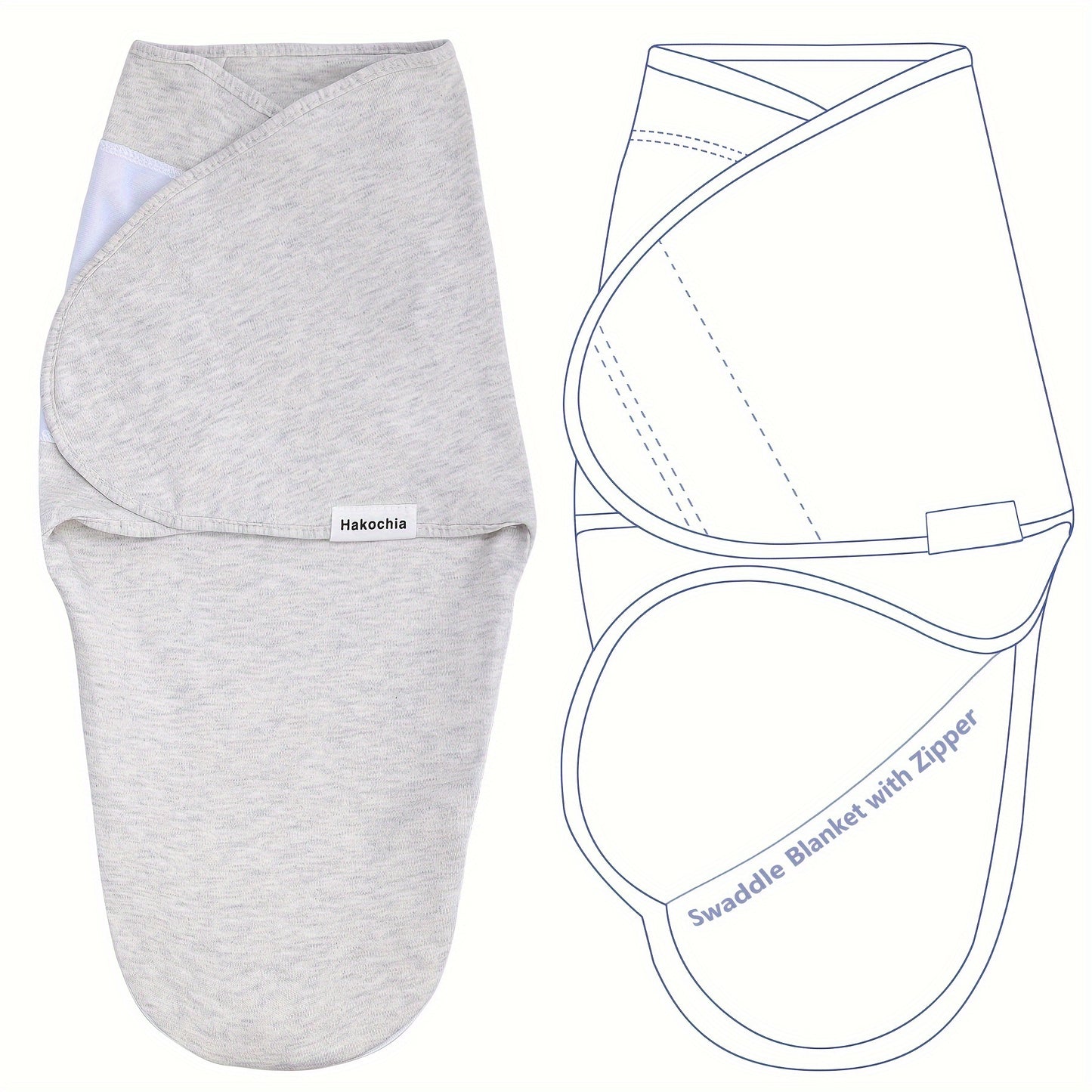 Set of 3 Baby Swaddle Blankets Featuring Zippers for Convenient Diaper Changes, Designed for Baby Boys, Perfect As a Gift for All Seasons