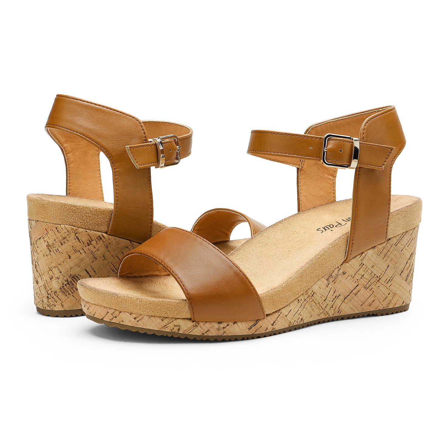 Women's Open Toe Buckle Ankle Strap Platform Wedge Sandals Durable Versatile Style for party, dance, shopping, walk, office, beach stylish look, Classic and versatile style Women Shoes, Womens Sandals