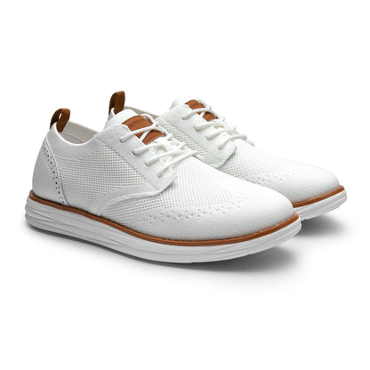 Bruno Marc Men's KnitFlex Craft Mesh Oxfords Sneakers Casual Dress Lace-Up Lightweight Walking Shoes