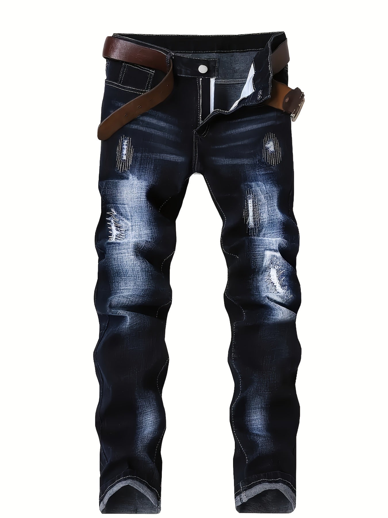 2026 New Men's Jeans, Fashionable Trend Slim Fit Jeans, Elastic Denim Leggings, Slimming Slim Fit Men's Pants, Slim Fit Version, Versatile Design, Suitable for All Seasons