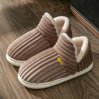 1 pcs Fashionable plush slippers, men's and women's winter indoor fluffy warm plush home slippers, outdoor plush soft fur slippers