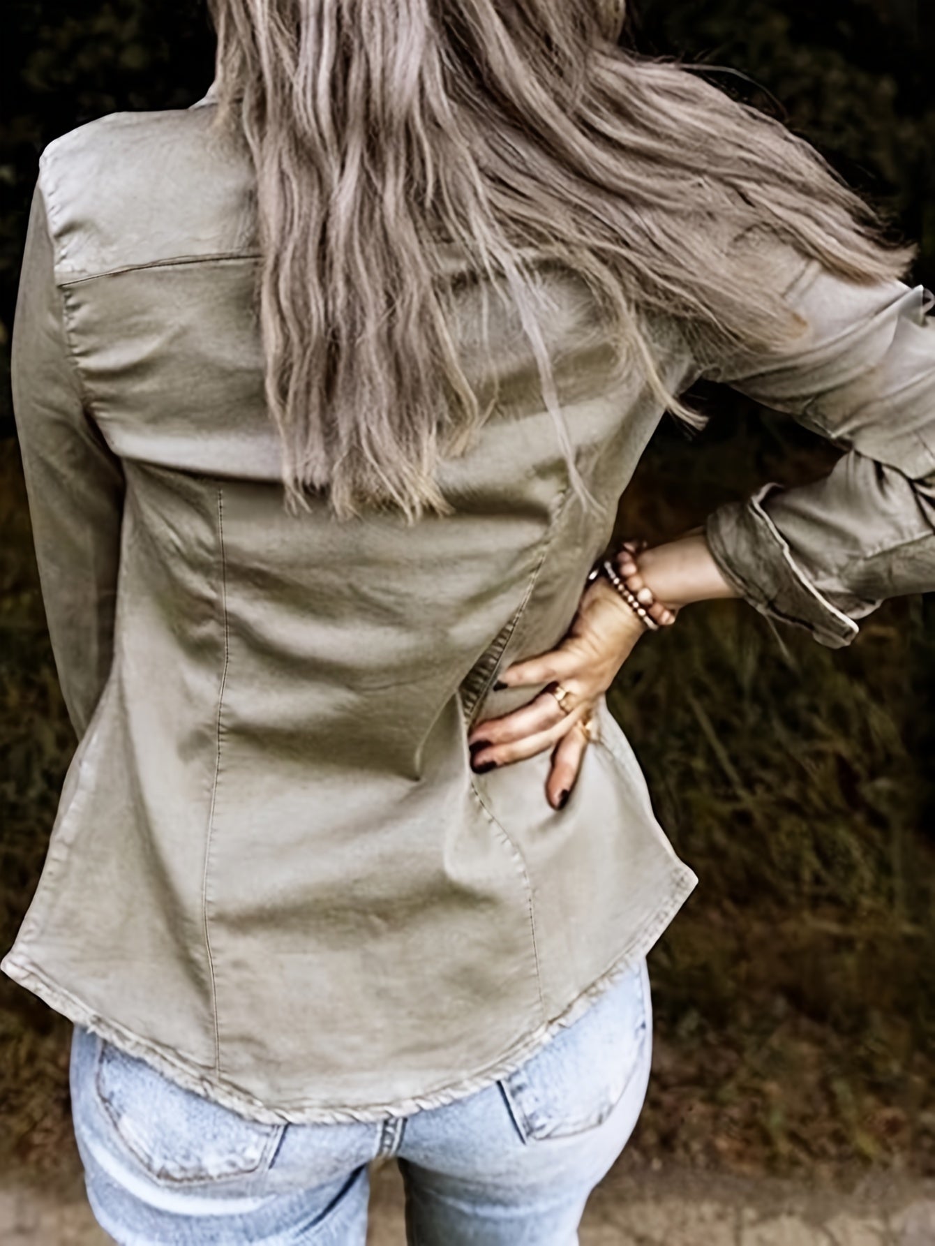 New Cross-Border European And American Fashion Women'S Denim Jacket