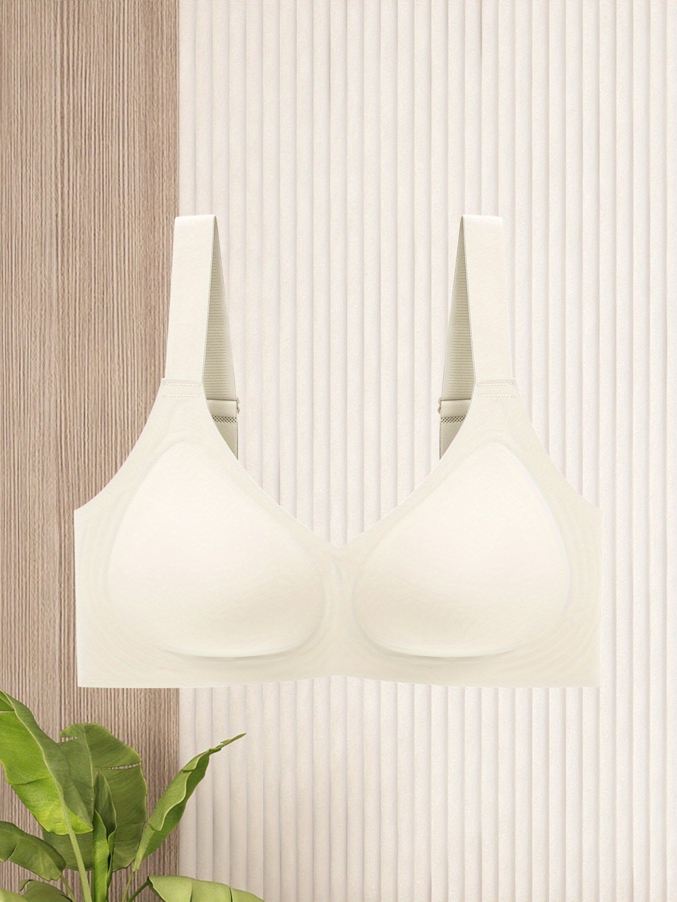 Elegant Solid Color Wireless-Free Push-Up Bra - Medium Support, Comfortable & Lifted Design for a Lifted Appearance, Non-Removable Pads, Seamless Full Cup Coverage, All-Day Wear, Women's Lingerie, Sleek Push-Up Bra, Smooth Fabric