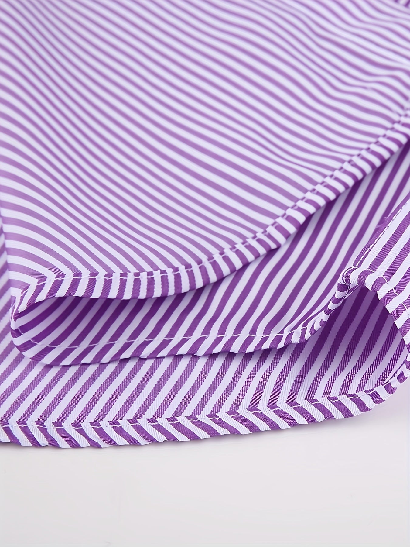 Men'S Striped Dress Shirt Long Sleeve - Premium Formal Shirt for Business, Weddings & Events, Lapel Collar, Single-Breasted, Wrinkle Resistant, Comfort Fit, Classic Office And Party Attire