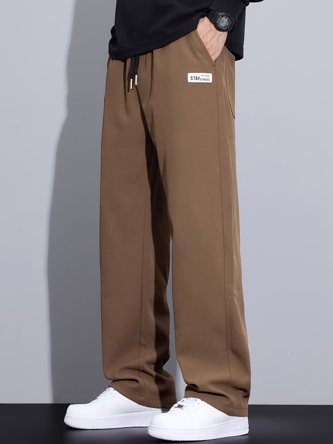 Autumn Casual Pants Men's Loose Straight Leg Trendy Versatile Men's Pants Autumn And Winter Men's Long Pants