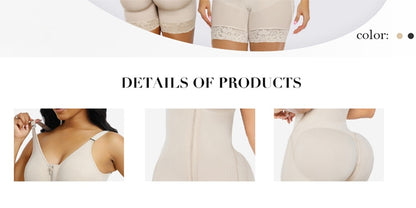 Women's Shapewear Tummy Control and Butt-Lifting Body Shaping Pants with Zippered Gusset and Detachable Shoulder Straps, the Top Choice for Summer Outfits, Waist and Abdomen Shaping Belt