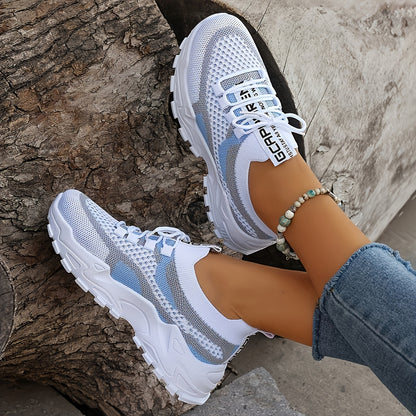 Sneakers, 2026 New Women's Shoes, Women's Casual Low-top Sports Shoes, Thick-soled Breathable Tennis Shoes, Sports Shoes Suitable for Gym And Casual Wear (PVC Soles), Women's Shoes, Women's Road Running Shoes, Outdoor Shoes