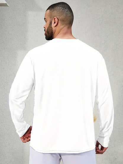 5pcs Men's Casual Sports T-shirt, Breathable And Quick Drying, Suitable for Work Clothes, Fishing Clothes, Construction Site Clothes, Team Building Clothes