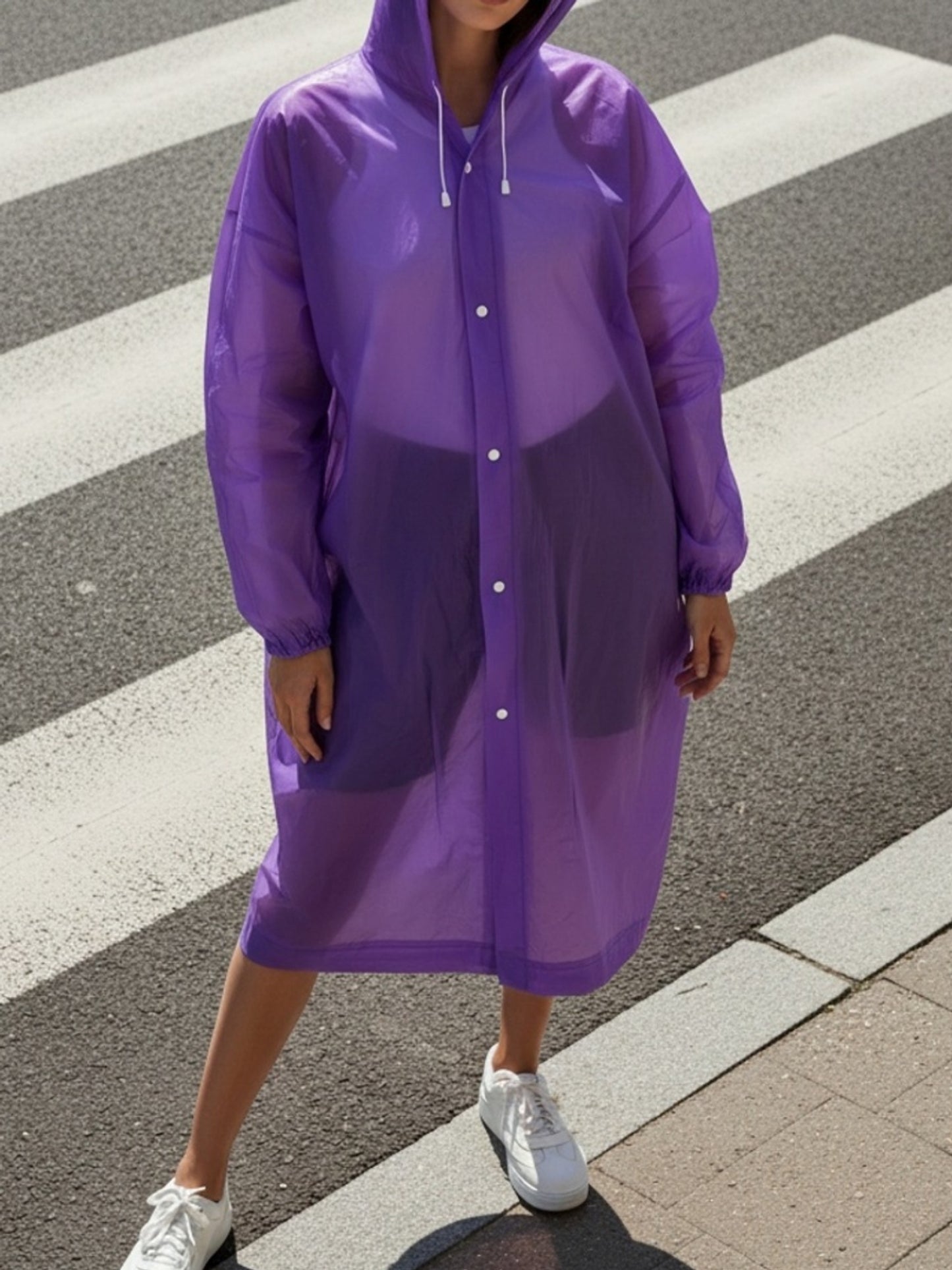 4pcs Reusable Adults Rain Ponchos Portable Raincoats For Women Men With Hood For - product view 21