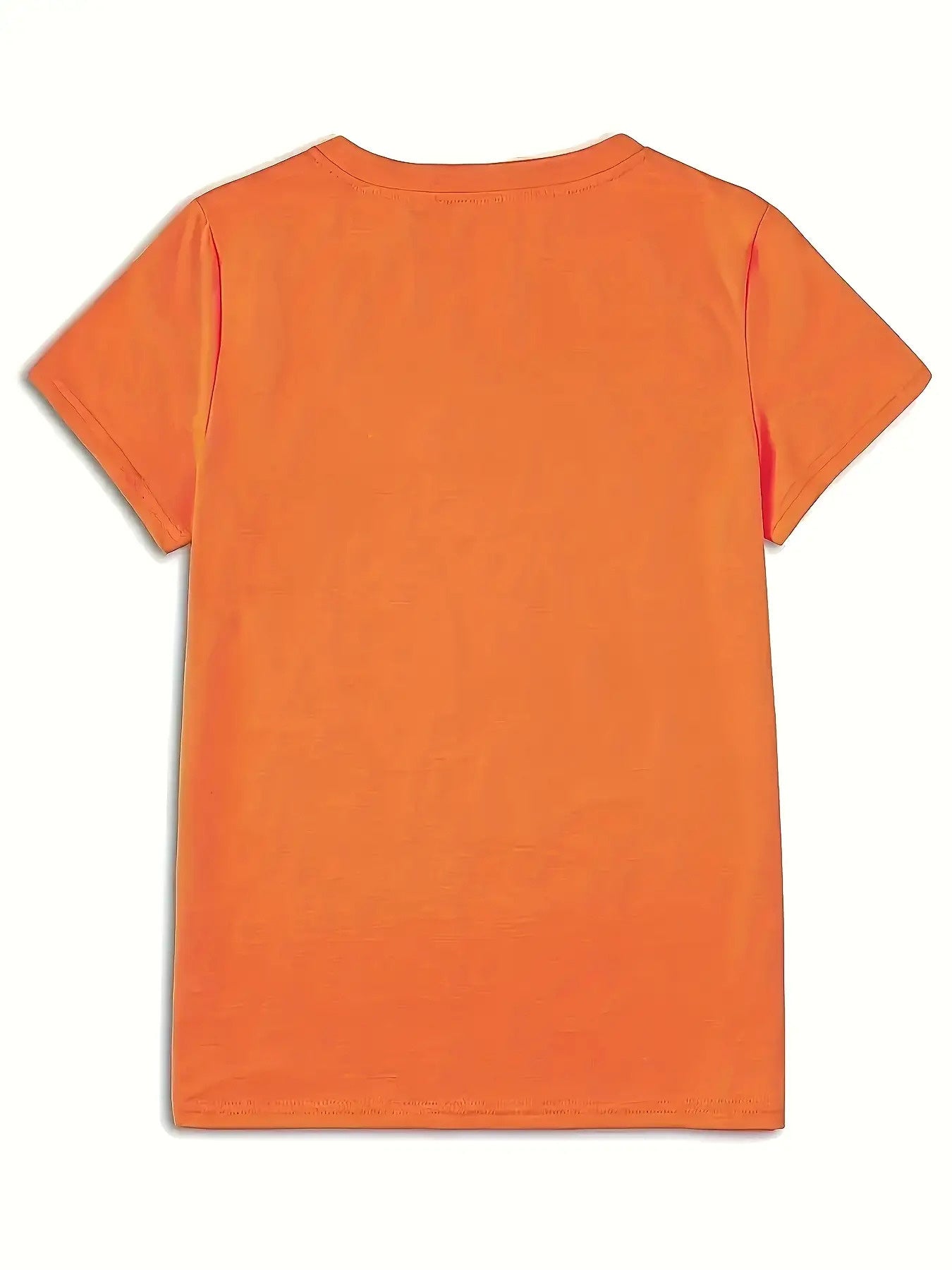 Women's Apricot Polyester Printed Short-Sleeve T-Shirt - product view 4