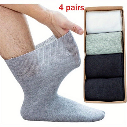 Men's Wide-Tube Socks - 4-Pair Pack - Loose-fit wide-tube design with arch support