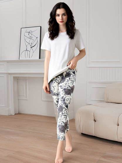 Leggings for Women Tie-Dye & Printed Fashion Leggings Regular/ One Size
