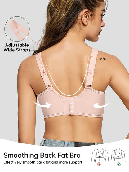 Women's Wireless Bra Comfortable Breathable Seamless Bra Soft Sleeping Bra Push Up Women's Underwear Daily Casual Bra Full Cup Sports Bra Suitable for Daily Wear Adjustable Shoulder Straps