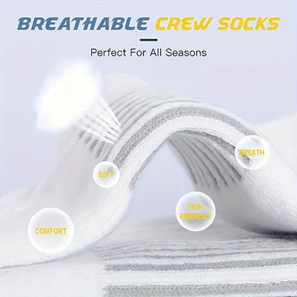 10 Pairs of Large Elastic Basketball Socks, Sports Mid-Calf Socks, 47 Size, Running Socks, Spring/Summer Casual Socks, Fitness & Youth Sports Socks