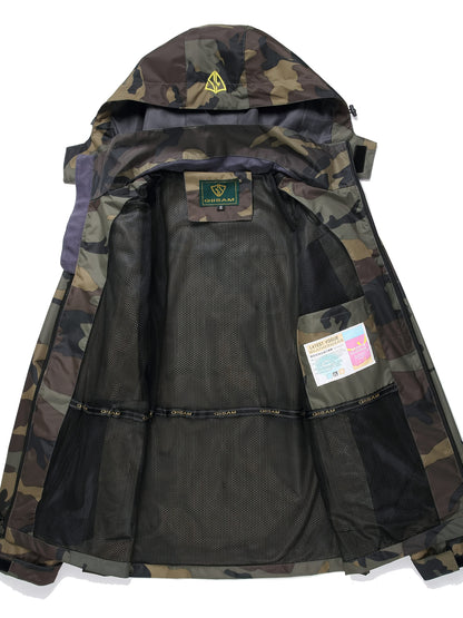 Men'S Rain Jacket Waterproof Lightweight Packable Raincoat Pullover Windbreaker with Hood for Hiking Running
