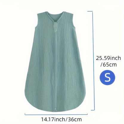 Baby Sleep Sack - Muslin 2-Way Zip Wearable Blanket