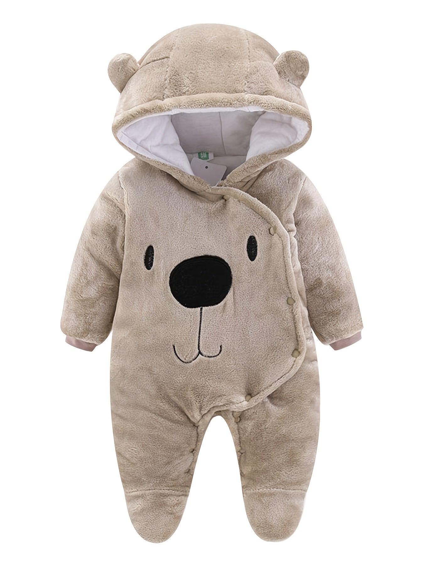 Baby Newborn Snowsuit Winter Hooded Footie Fleece Jumpsuit for Infant Girls Boys, for Outdoor