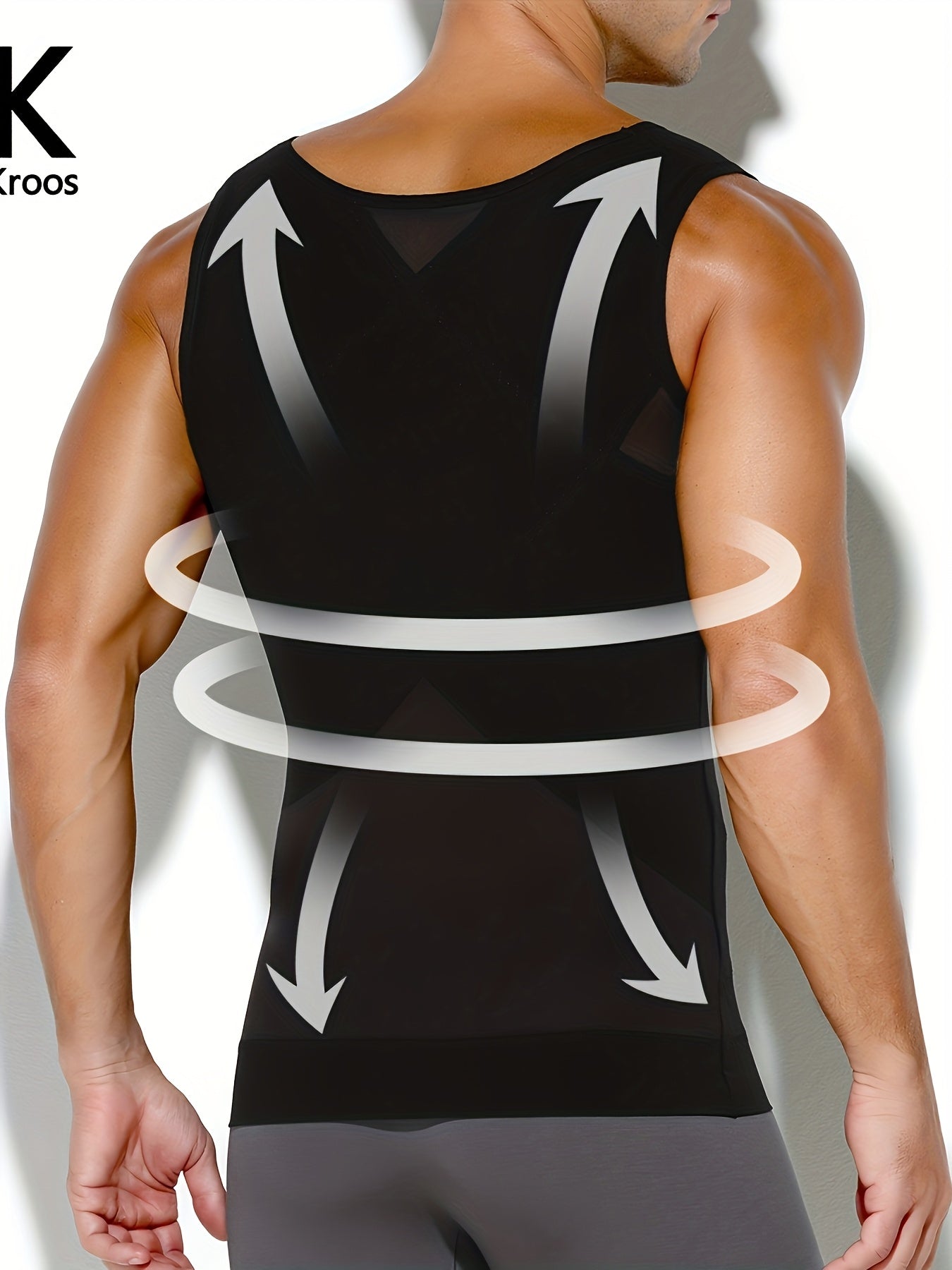 5pcs Men's Compression Shirt for Body Shaper Slimming Vest Tight Tummy Control Underwear Workout Tank Top Abs Abdomen Muscle Undershirts Shapewear Gynecomastia Shirt for Men,  Body Shaping, Fitted Undershirt, Sleeveless Design, Breathable Fabric