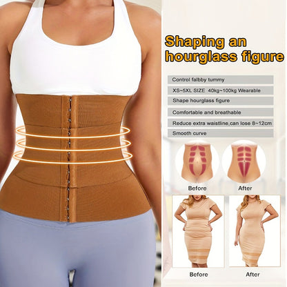 Women's Targeted Control Waist Cincher - Belted Body Smoothing, Brown