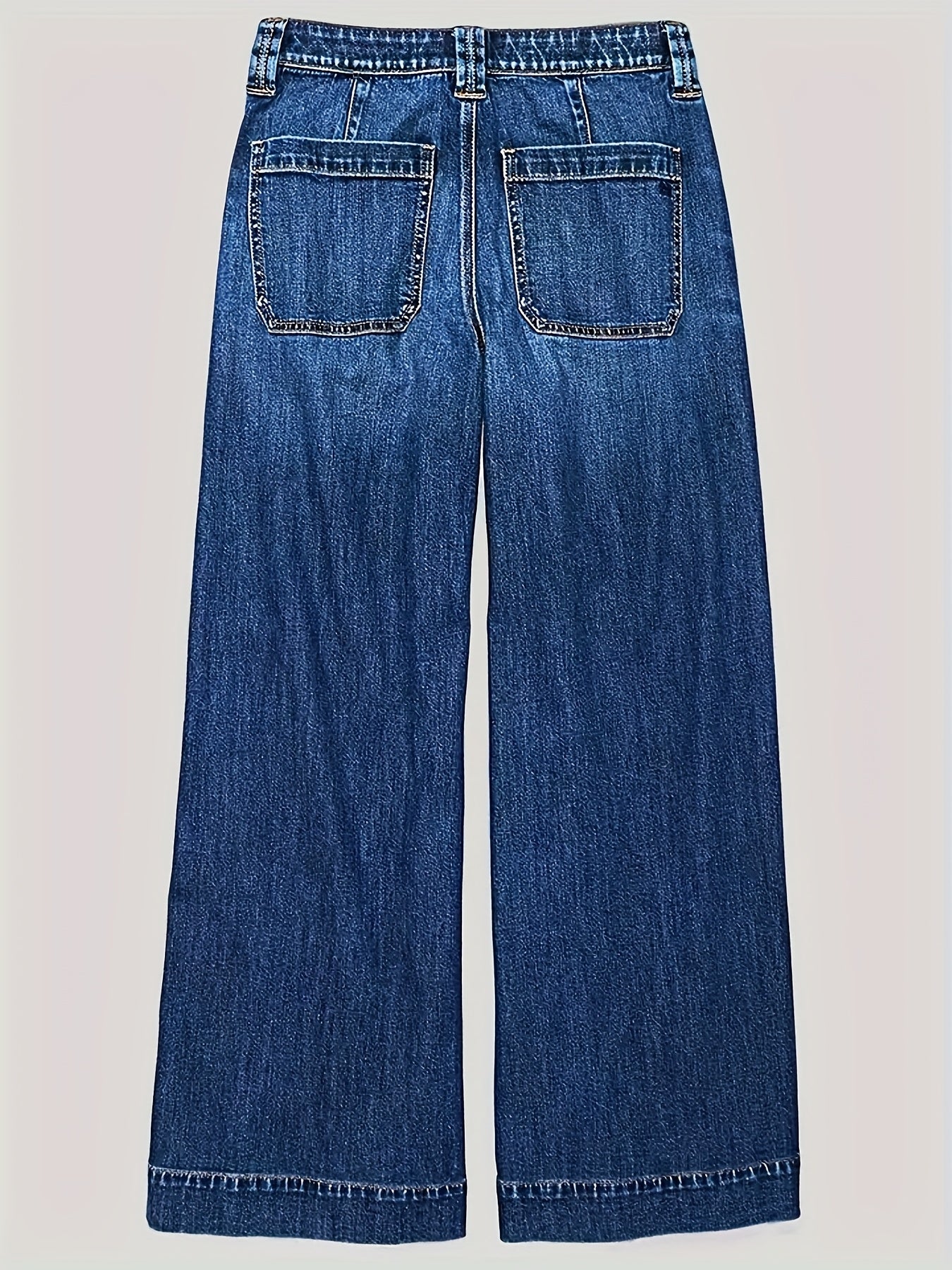Retro Loose Washed Jeans for Women, Spring And Autumn New High-waisted Slanted Pocket Slightly Flared Stretch Versatile Wide-leg Pants, Jeans for Women Mid Rise, High Stretch Jeans for Women, High Waisted Jeans for Women, Tight Jeans, Straight Leg Jeans f