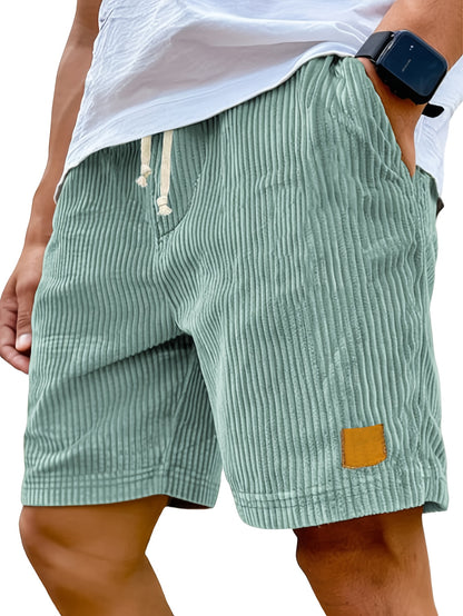 Men'S Retro Fashionable Lace-Up Casual Shorts, with Carefully Designed Pockets Perfect for Daily Comfort And Fashion Wear