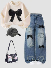 Apricot + Dark Washed Blue