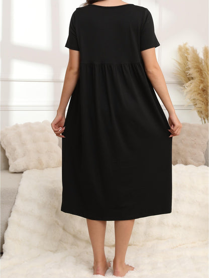 Black Short-Sleeve Dress - product view 8