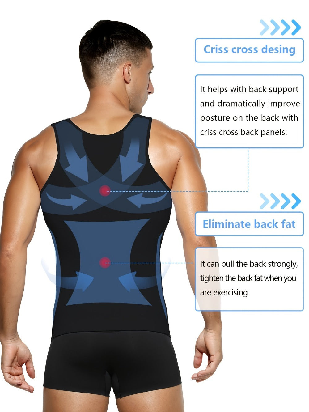 Men's Waist Trainer Compression Vests - 5-Pack Neoprene Support
