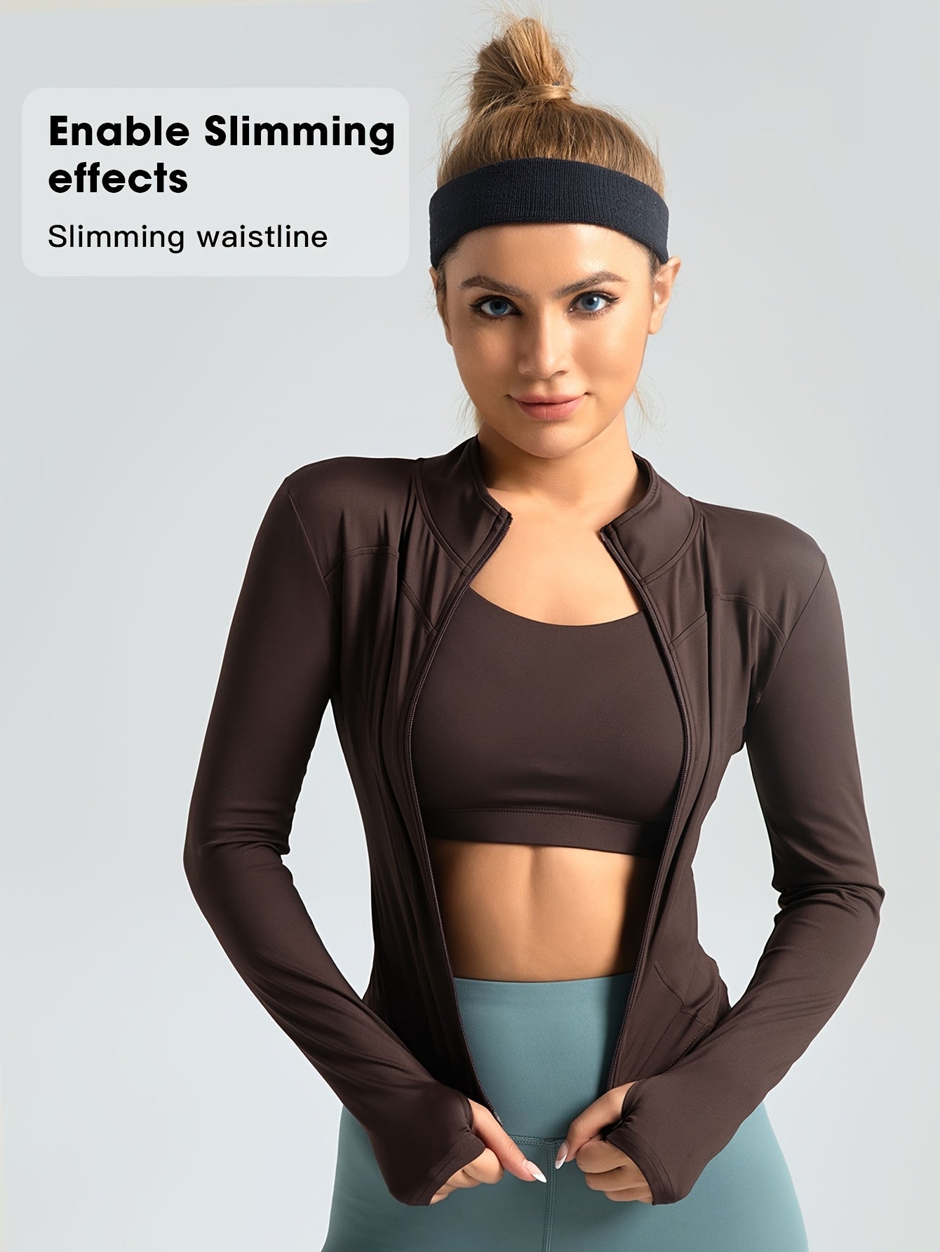 Women'S Peach-Print Quick-Dry Sports Top - Ultra-Lightweight Fitness Jacket& Yoga Top With Full-Zip Design - Perfect For Running, The Gym, And Yoga