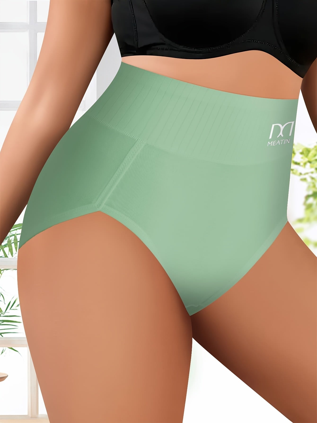 QUASTI 10pcs Women'S Dopamine Colourful Stripes Breathable Comfortable Fit Women'S High Waisted Panties Elastic Soft Hip Wrapping High Waisted Thigh Panties Back to Sports Panties & Women'S High Waisted Fashion Panties