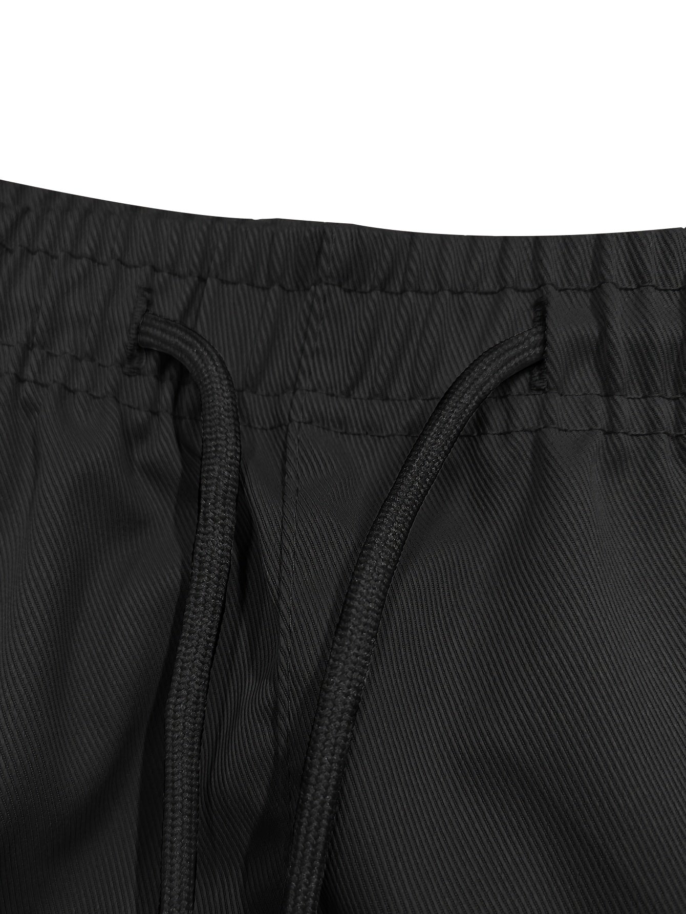 Men's Black Polyester Cargo Shorts - product view 19