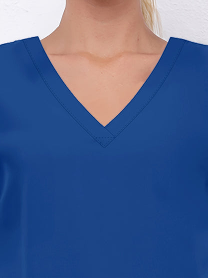 Women'S V-Neck Frosted Breathable Uniform Hand Washing Workwear Brush Hand Clothes Top