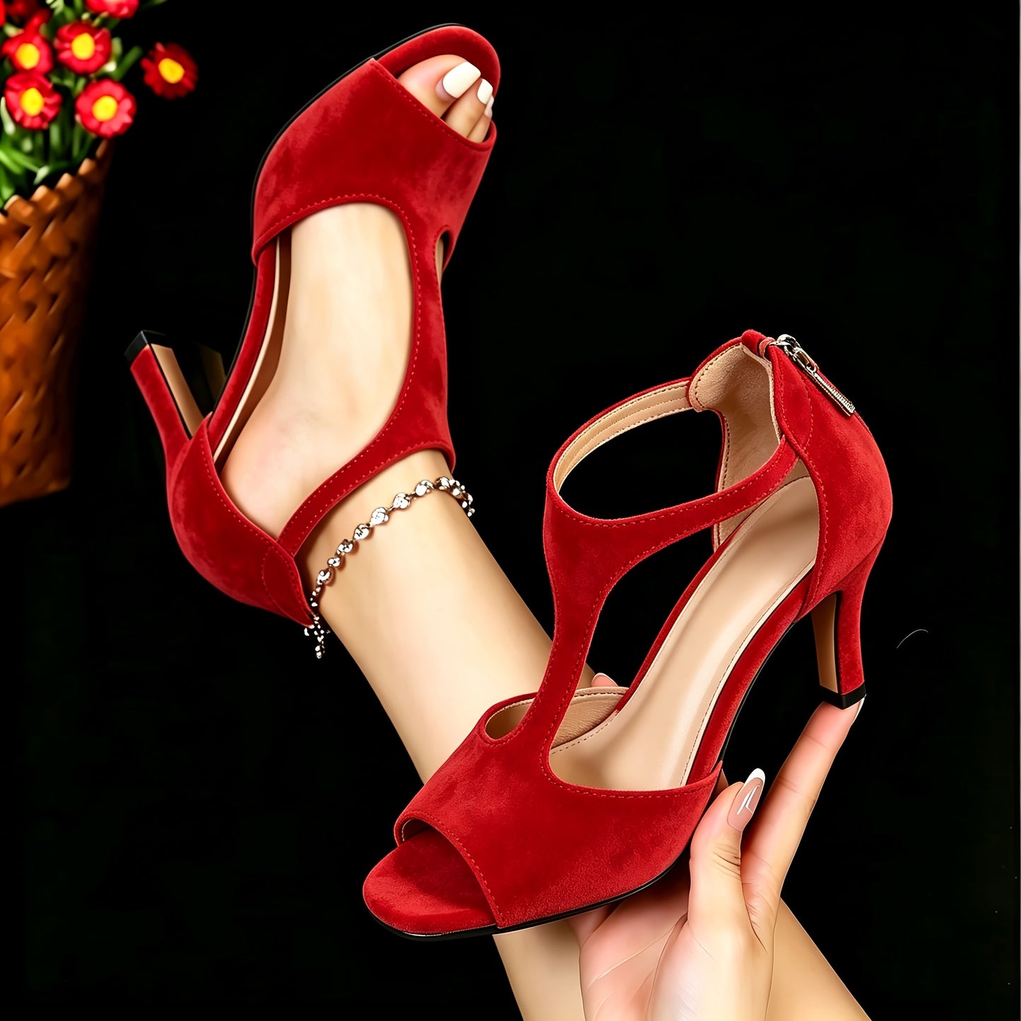 Women'S Height-Increasing Shoes, Thick Wedge Retro Sole Slip-On Sandals, Comfortable Open-Toe Summer Shoes, Elegant Casual Beach Shoes And Daily Slippers, Thickened Block Heel Sandals, Vacation Footwear, Fashionable Loafers, Durable Footwear
