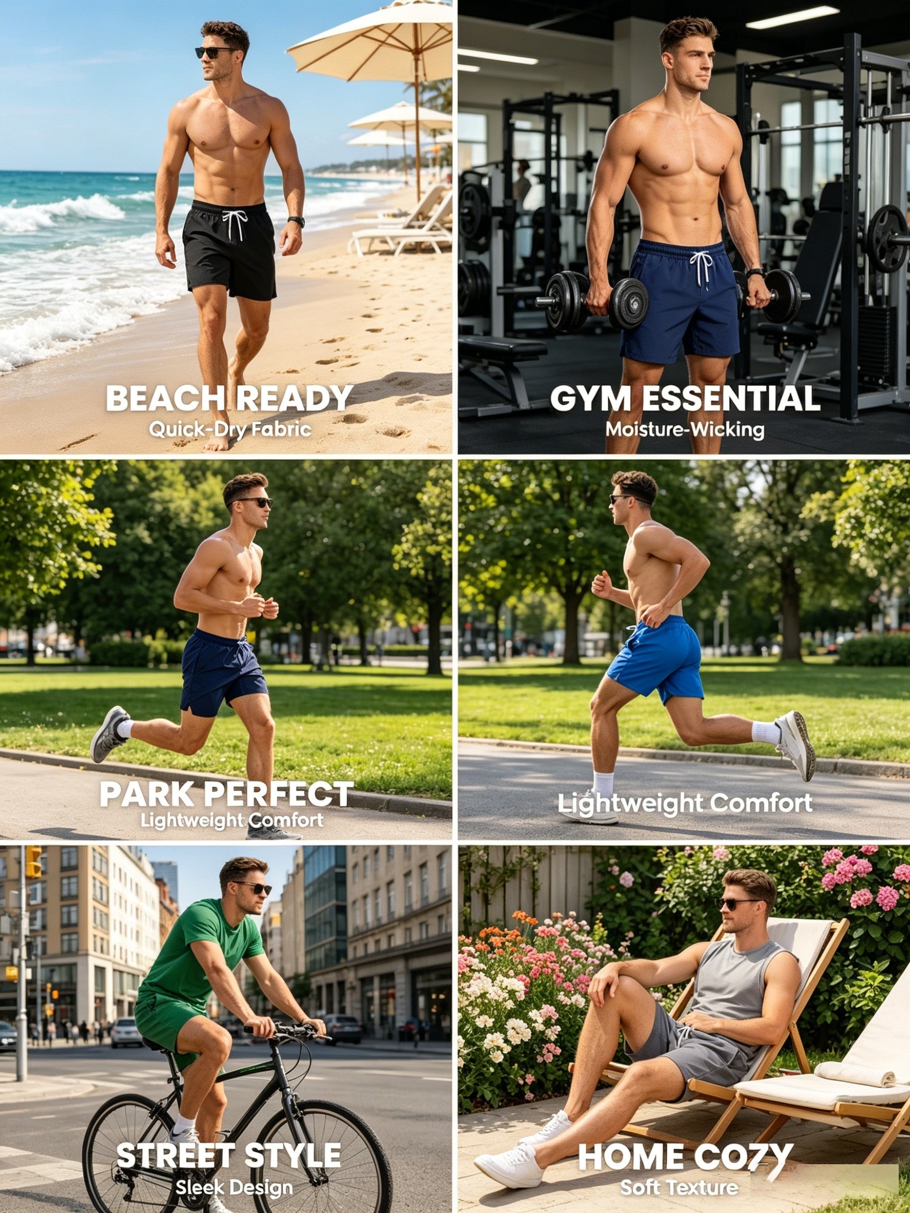 5-Pack Printed Shorts Polyester Shorts - product view 42