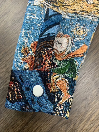 Men'S Slim-Fit Long Sleeve Shirt - Van Gogh-Inspired for Artistic Button-Up Shirt, Formal & Casual Attire, Machine Washable Polyester Blazer - Ideal Gift for Art Lovers, Casual Streetwear, Streetstyle Aesthetic, Versatile Clothing