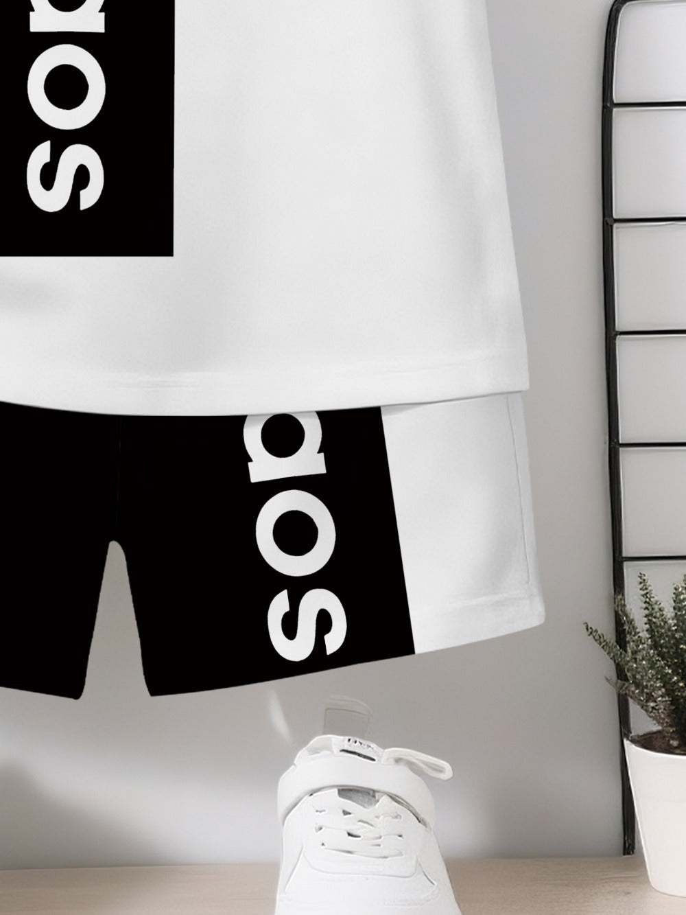 Baby Boy Graphic Outfit Set - Short Sleeve Summer