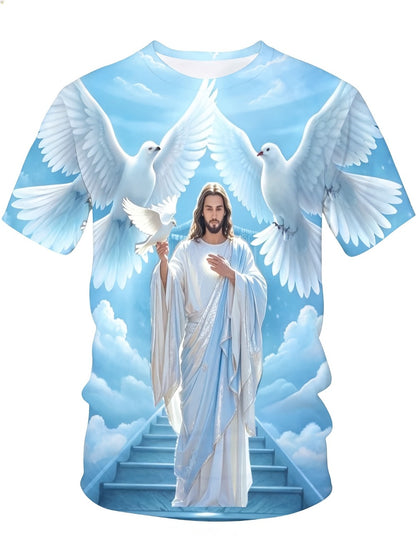Men's Faith Graphic T-Shirt - Classic Neck Short Sleeve 446309