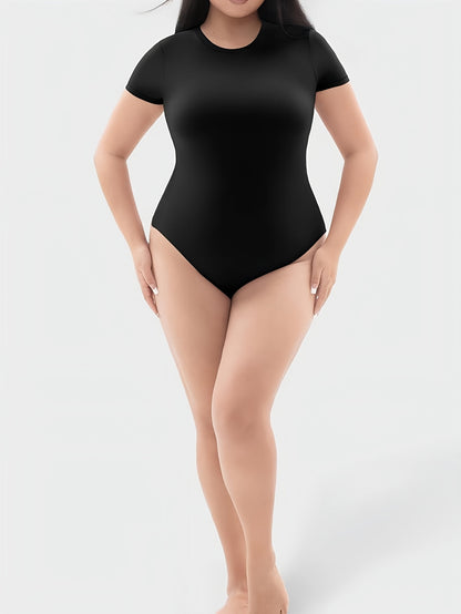 3 Pack Women Bodysuit Tops | Classic Short Sleeve, Stretchy and Cloud Soft, Crew Neck, Slim Fit Casual Wear, Perfect for Daily Clothes Matching, Valentine'S Day Gift, A Must-have for Spring, Summer, and Autumn