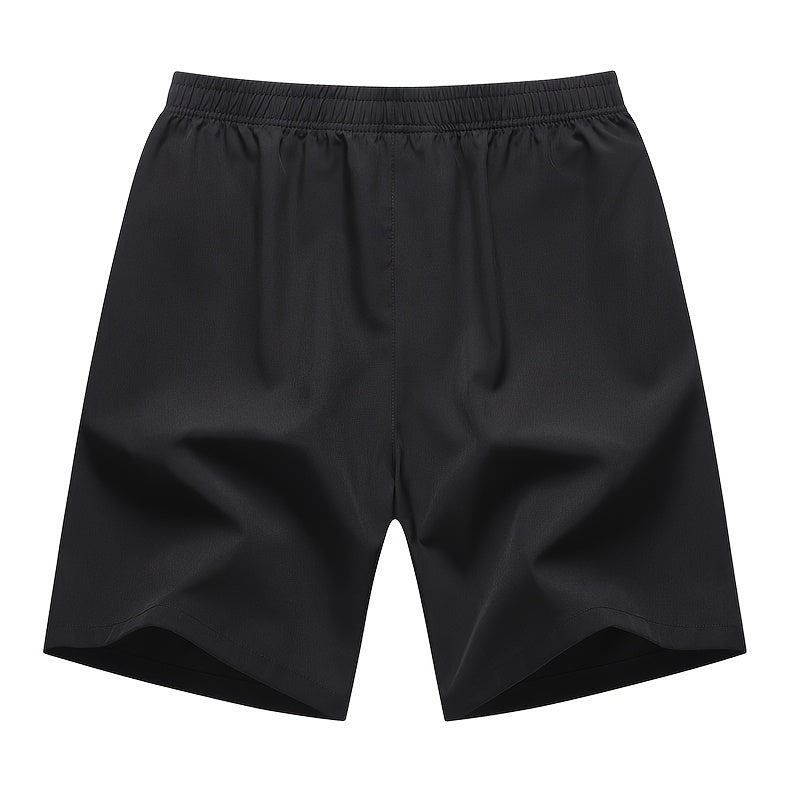 4pcs Men's Summer Athletic Shorts - Quick-Dry Lightweight Breathable Fabric, Reinforced Zipper Pockets, Drawstring Waist - Comfortable Loose-Fit for Running, Gym, Cycling, Basketball, Tennis, Outdoor Sports & Beach Party