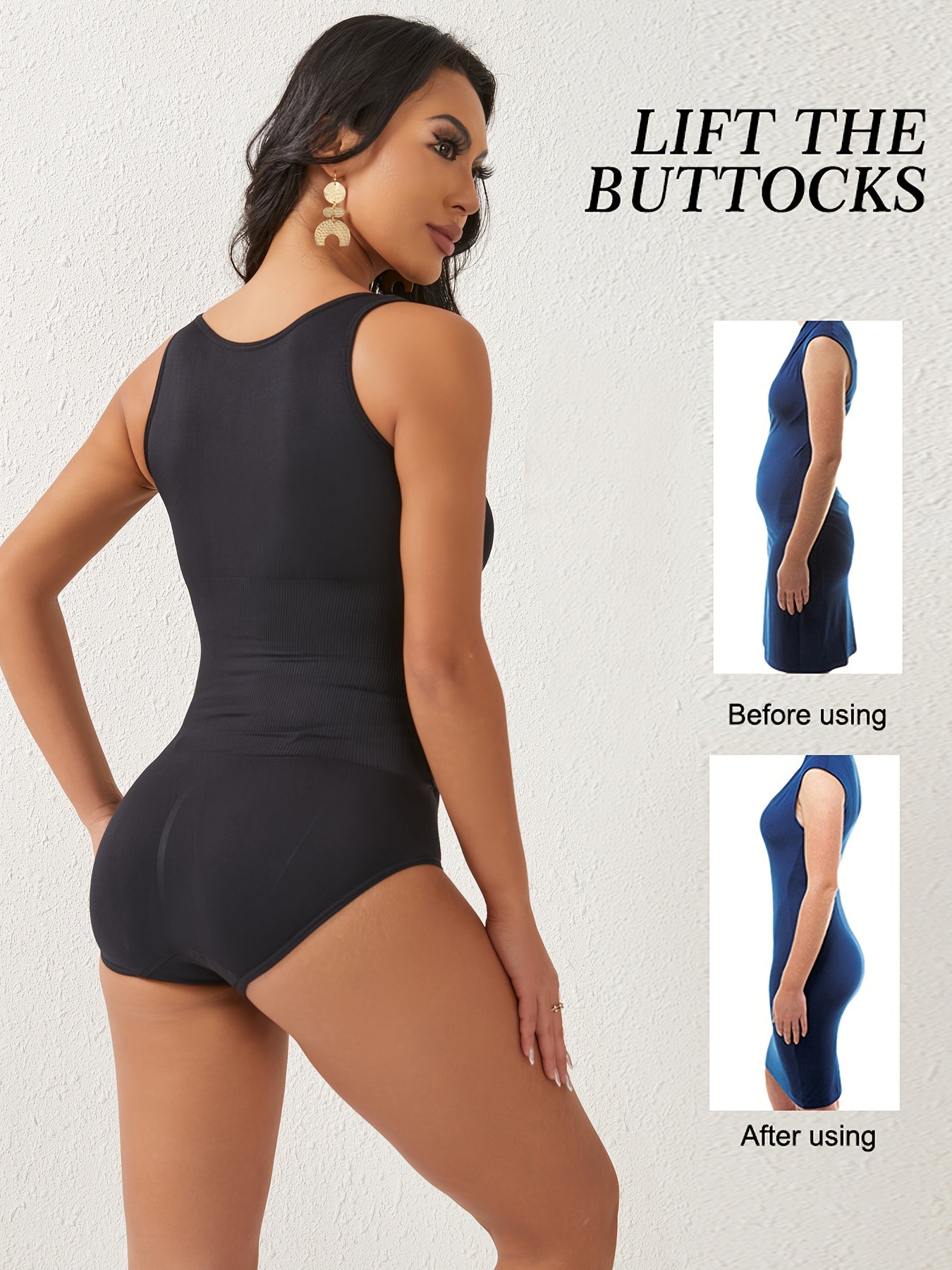 Bodysuit for Women with Firm Tummy Control - Features Include Seamless Butt Lifting, Snap Crotch, Body, And Postpartum Shapewear