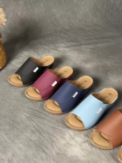 Lady Elegant Comfort Arch Support Sandals - Lady Solid Color Sandals - Breathable, Soft Sole, Fashionable, Versatile, Daily Wear, Casual Terrace, Elegant, Lightweight Summer Fashion Heeled Sandals
