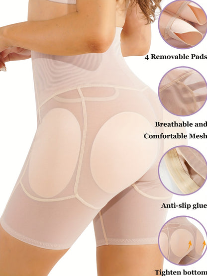 Plus Size Women Shapewear Control Panties Body Shaper Butt Lifter Padded Hip Enhancer Seamless Underwear Hi- Waist Short