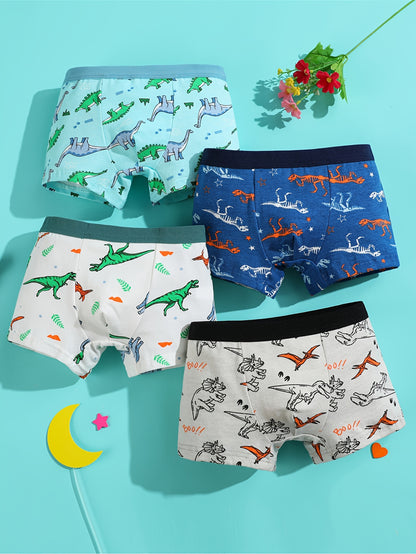 Set of 8 Boxer Briefs for Featuring a Soft And Comfortable Dinosaur Design