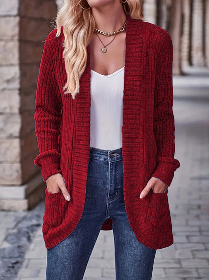 [Orientation] Elegant Orientation + Fashionable Loose Casual Solid Color Thread Pocket Splicing Long Sleeve Blouse