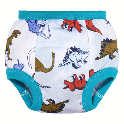 6pcs Boys' 100% Cotton Reusable Training Pants Suitable for Potty Training, Soft Absorbent Breathable Washable Underwear with Suitable for Boys, Diapers for Daycare & Nighttime Use