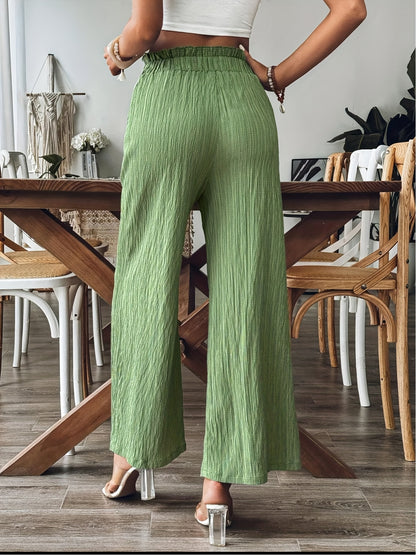 Women'S Home Solid Color Casual Straight Leg Pants for All Seasons. Fashionable And Comfortable