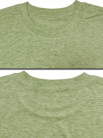 Women'S Summer Retro 70s Printed Crew Neck T-Shirt, Loose Fit, Comfortable Fabric, Daily Casual Top