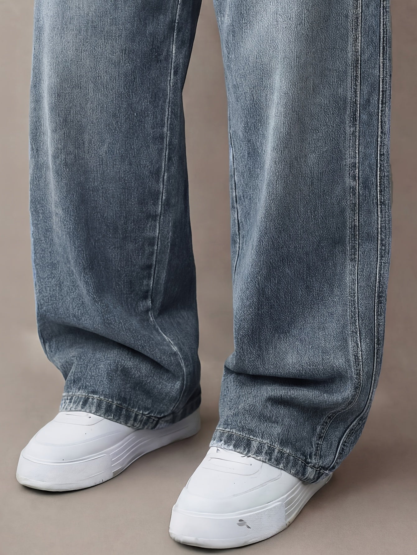 Men'S Jeans Summer Thin Loose Straight Leg Men'S Pants Trendy Brand Casual Simple Versatile Long Pants Men